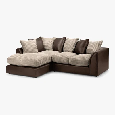 Dunelm Byron Left Hand Corner Sofa Black