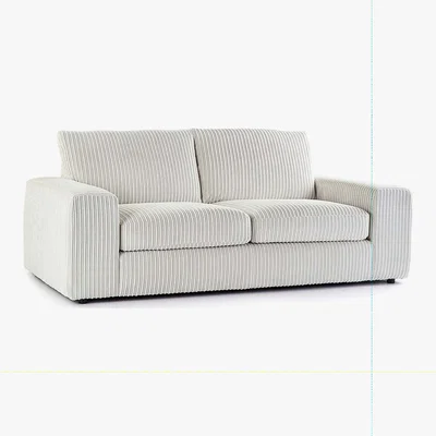 Dunelm Champ Fabric 3 Seater Sofa Cream