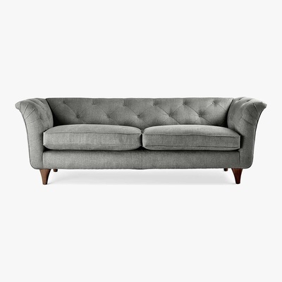 Dunelm Jaipur Medium Sofa Brushed Plain Fabric Brushed Plain Graphite