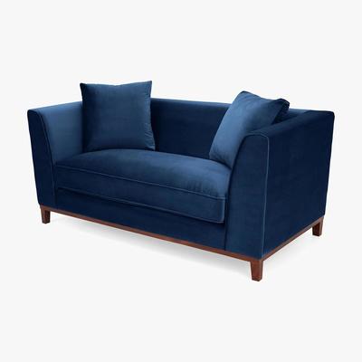 Dunelm Lenoy 2 Seater Velvet Sofa Blue