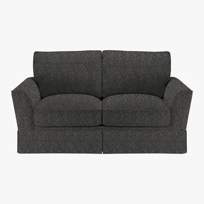 Dunelm Weybridge Valance 2 Seater Sofa Alpha Charcoal