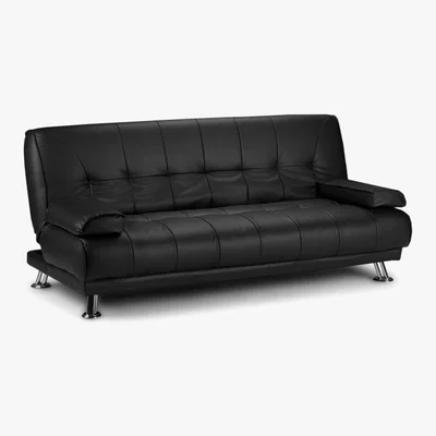 Dunelm Venice Faux Leather Sofa Bed Black