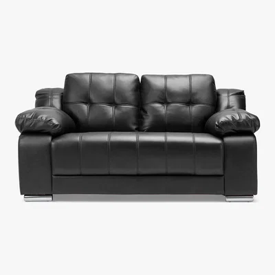 Dunelm Coco 2 Seater Leather Sofa Black