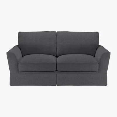 Dunelm Weybridge Valance 3 Seater Sofa Alpha Charcoal