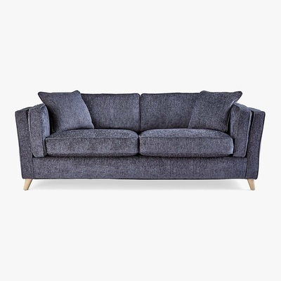 Dunelm Arabella Medium Sofa Luxury Chenille Premium Chenille Navy