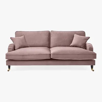 Dunelm Rupert 4 Seater Velvet Sofa Cedar