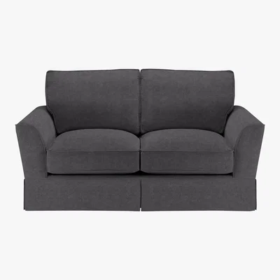 Dunelm Weybridge Valance 2 Seater Deluxe Sofa Bed Alpha Charcoal