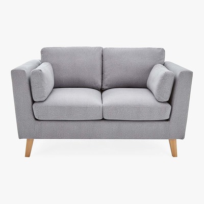 Dunelm Sam Faux Wool 2 Seater Sofa Grey