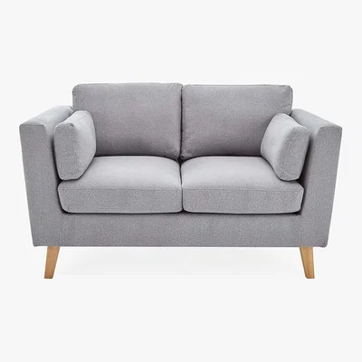 Dunelm Sam Faux Wool 2 Seater Sofa Grey