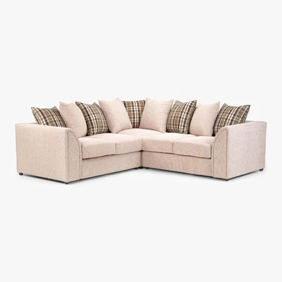 Dunelm Nevada Large Fabric Corner Sofa Beige