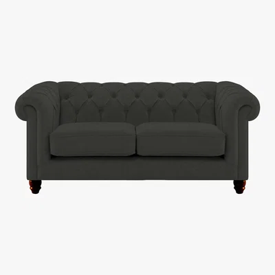 Dunelm Harrogate Chesterfield 3 Seater Sofa Alpha Charcoal