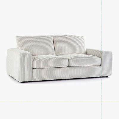 Dunelm Champ Fabric 3 Seater Sofa Grey