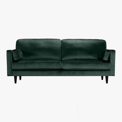 Dunelm Sheldon Velvet 3 Seater Sofa Blue