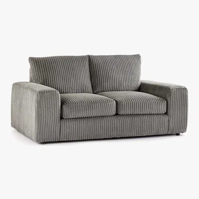 Dunelm Champ Fabric 2 Seater Sofa Grey