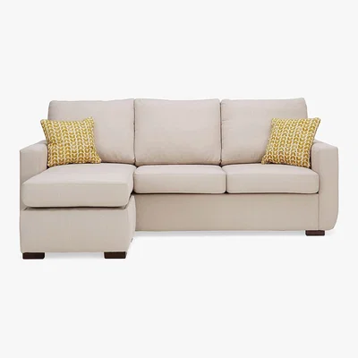 Dunelm Marcus Reversible Storage Corner Chaise Sofa Bed Oatmeal