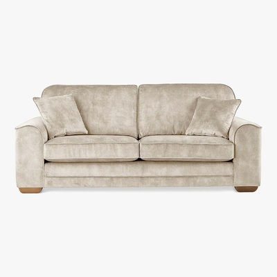 Dunelm Morello Medium Sofa Slub Velvet Slub Velvet Natural