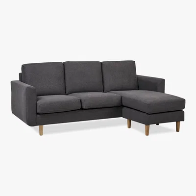 Dunelm Harris Reversible Corner Sofa Grey