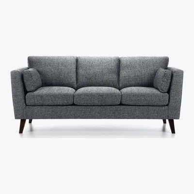 Dunelm Sam Fabric 3 Seater Sofa Grey