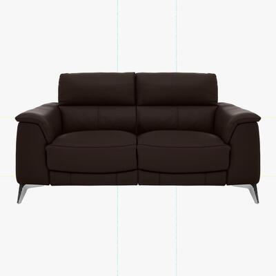 Furniture Village Odyssey 2 Seater Leather Recliner Sofa with Power Headrests- World of Leather