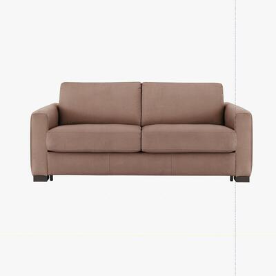 Furniture Village Nicoletti - Alcova 3 Seater Fabric Sofa Bed with Box Arms - Brown