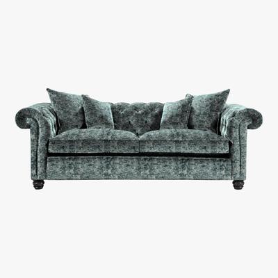 Furniture Village Duresta - Curzon 3 Seater Fabric Sofa - Blue