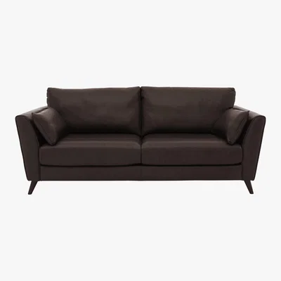 Furniture Village Oceano 3 Seater Leather Sofa - Brown