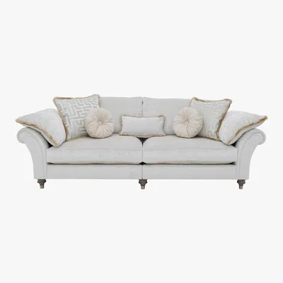 Furniture Village Duresta - Princeton 4 Seater Split Fabric Sofa - Cream