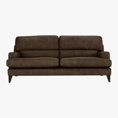 Furniture Village The Lounge Co. - Romilly 4 Seater Leather Sofa - Brown