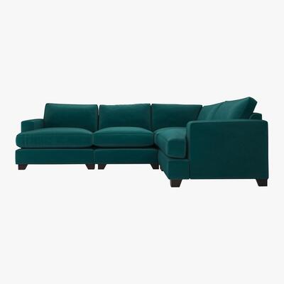 Furniture Village The Lounge Co. - Lorrie Small Fabric Corner Sofa - Blue