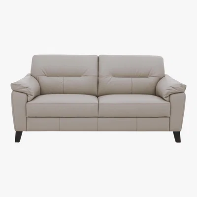 Furniture Village Serento Leather 3 Seater Sofa - Grey