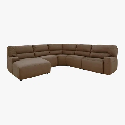 Furniture Village Eden Fabric Recliner Corner Sofa - Beige - By Furniture Village