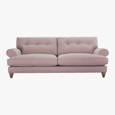 Furniture Village The Lounge Co. - Bronwyn 4 Seater Fabric Classic Back Sofa - Pink