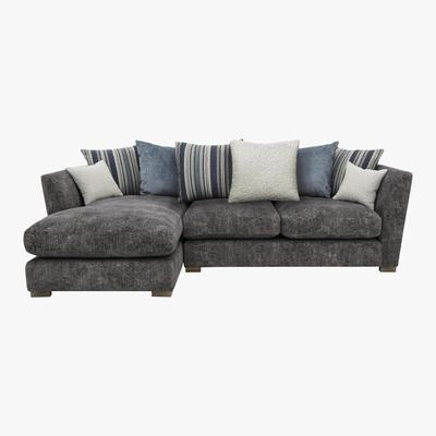 Furniture Village Nautical Small 3 Seater Scatter Back Chaise Sofa - By Furniture Village