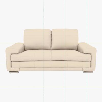 Furniture Village Gamma 2 Seater Leather Sofa - Cream