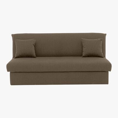 Furniture Village Versatile 3 Seater Fabric Sofa Bed No Arms - Mink