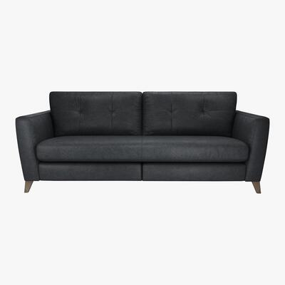 Furniture Village The Lounge Co. - Hermione 4 Seater Leather Sofa - Grey