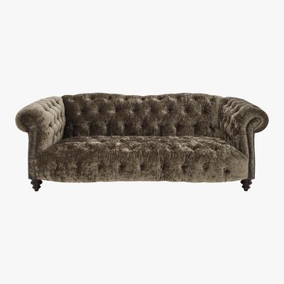 Furniture Village Tetrad - Southwood 3 Seater Velvet Sofa - Brown