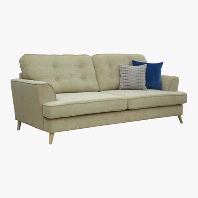 Furniture Village Apres 4 Seater Fabric Sofa - Beige - By Furniture Village