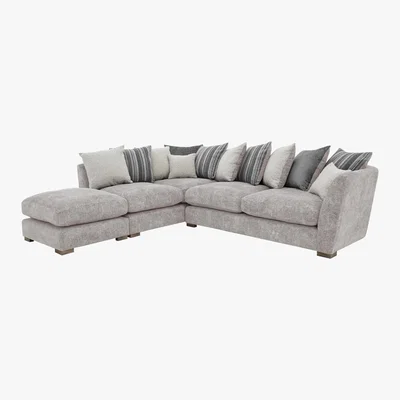 Furniture Village Nautical Large Scatter Back Open End Chaise Corner Sofa - By Furniture Village