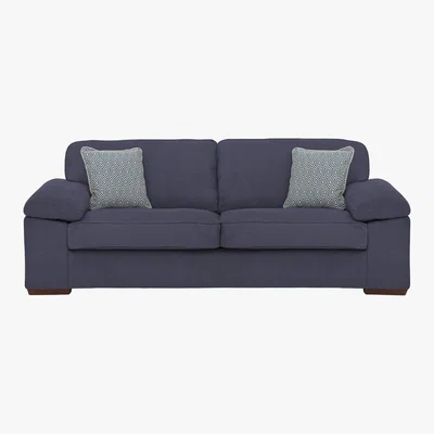 Furniture Village Home 3 Seater Fabric Sofa - Blue