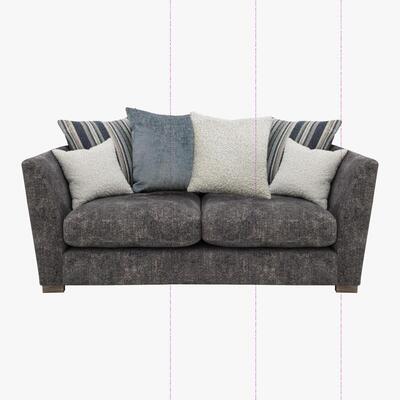Furniture Village Nautical 2 Seater Scatter Back Sofa - Grey
