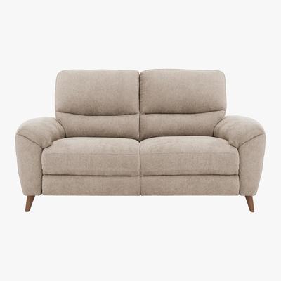 Furniture Village Silverstone 2 Seater Fabric Power Recliner Sofa - Beige - By Furniture Village