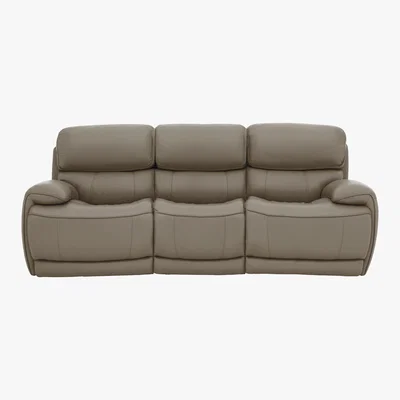 Furniture Village World of Leather - Rocco 3 Seater Leather Power Rocker Sofa - Beige