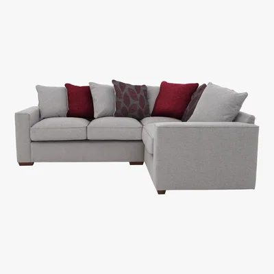 Furniture Village Comfi Pillow Back Fabric Corner Sofa - Grey