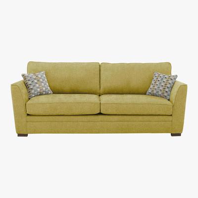 Furniture Village The Delight 3 Seater Classic Back Fabric Sofa - Green - By Furniture Village