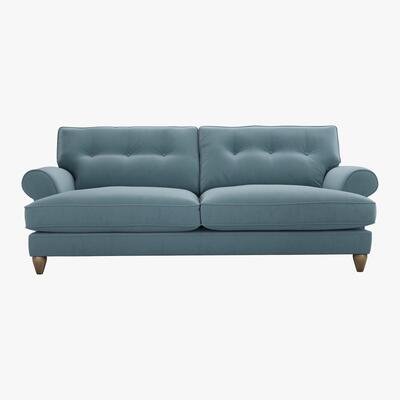 Furniture Village The Lounge Co. - Bronwyn 4 Seater Fabric Classic Back Sofa - Blue