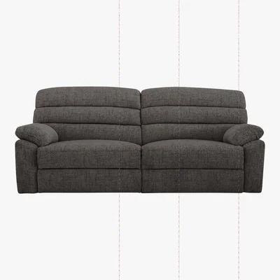 Furniture Village Comfort Story - Page 3 Seater Fabric Power Recliner Sofa - Grey