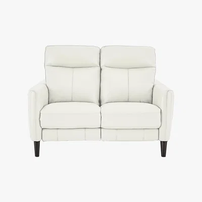 Furniture Village Compact Collection Petit 2 Seater Leather Power Recliner Sofa- World of Leather