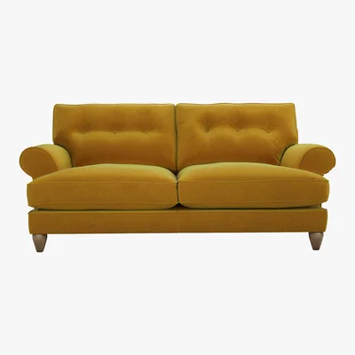 Furniture Village The Lounge Co. - Bronwyn 3 Seater Fabric Classic Back Sofa - Yellow