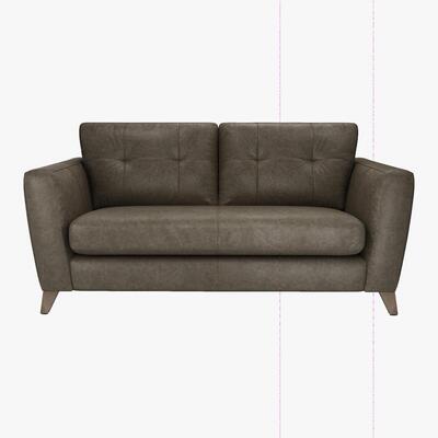 Furniture Village The Lounge Co. - Hermione 2.5 Seater Leather Sofa - Mink